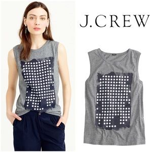 J. CREW Graphic Dot Tank Top